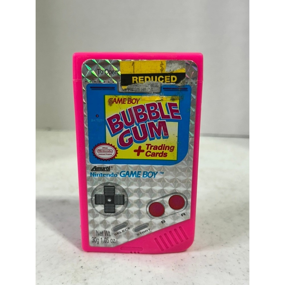 Vintage 1993 Nintendo Game Boy Bubble Gum Trading Cards Pink Case Amurol 90s